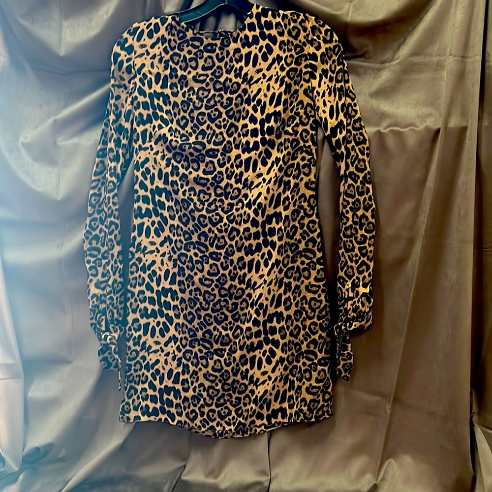 Neiman Marcus Mini Dress Leopard Print